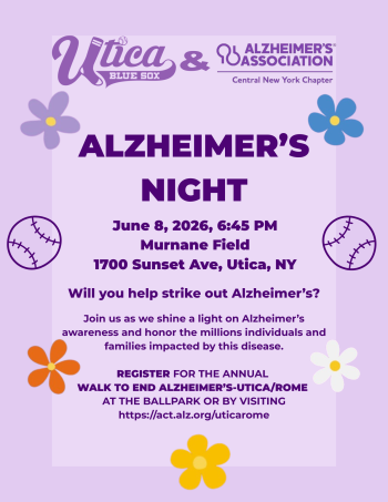 Utica Blue Sox Alzheimer's Night 2026